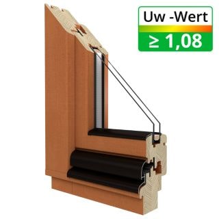 Holzfenster Softline 68 Meranti